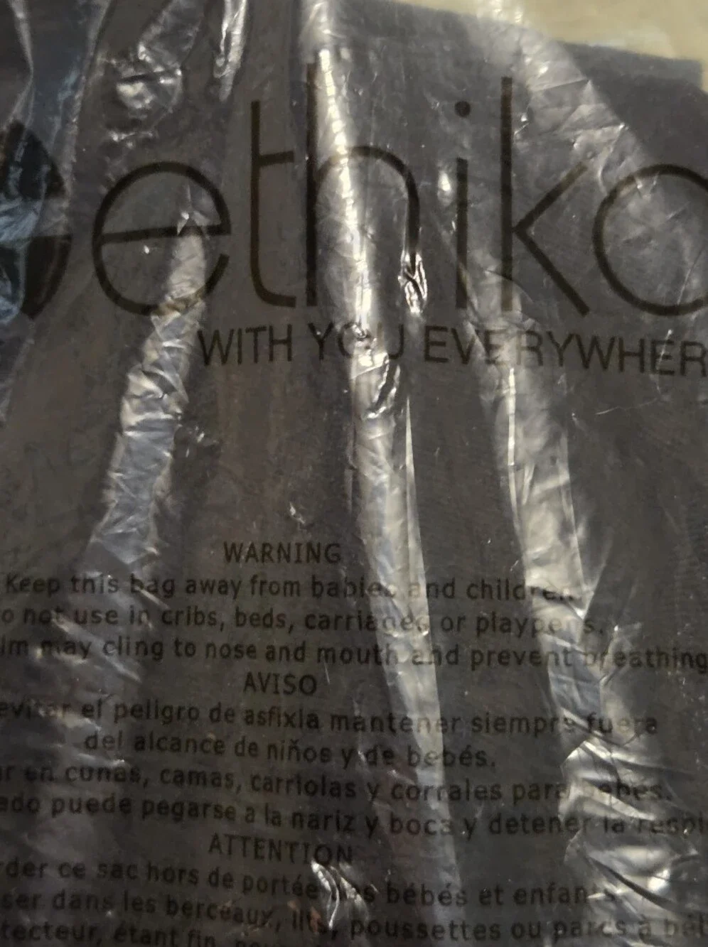 Ethika Logo Black White thick cotton beach towel NWOT